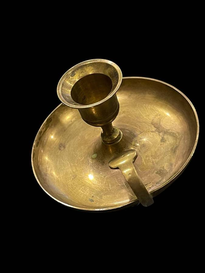 Candle holder brass antique