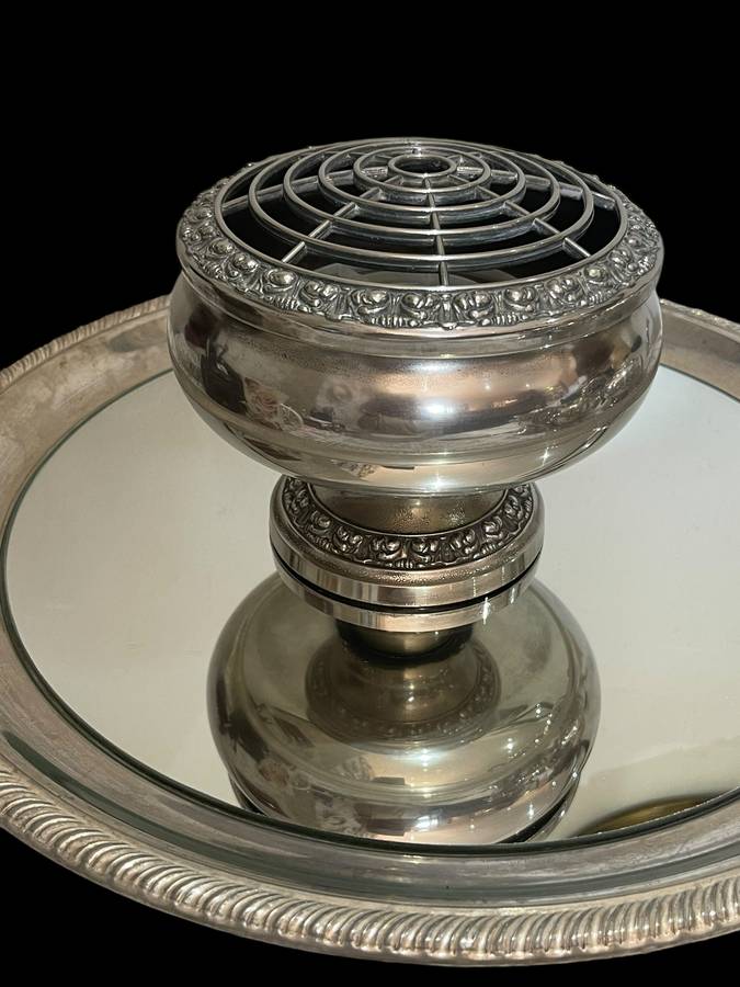 Vase rose bowl silver plated