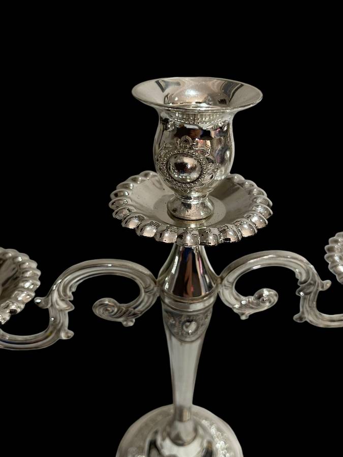 Candle holder silver plated