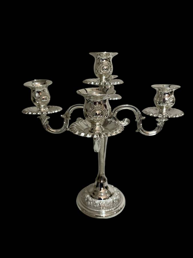 Candle holder silver plated