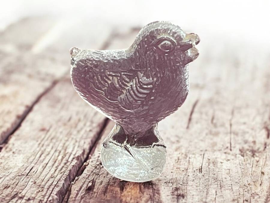 Ornament chicken glass