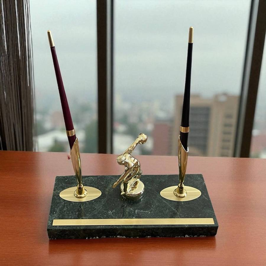 Desk pen stand marble