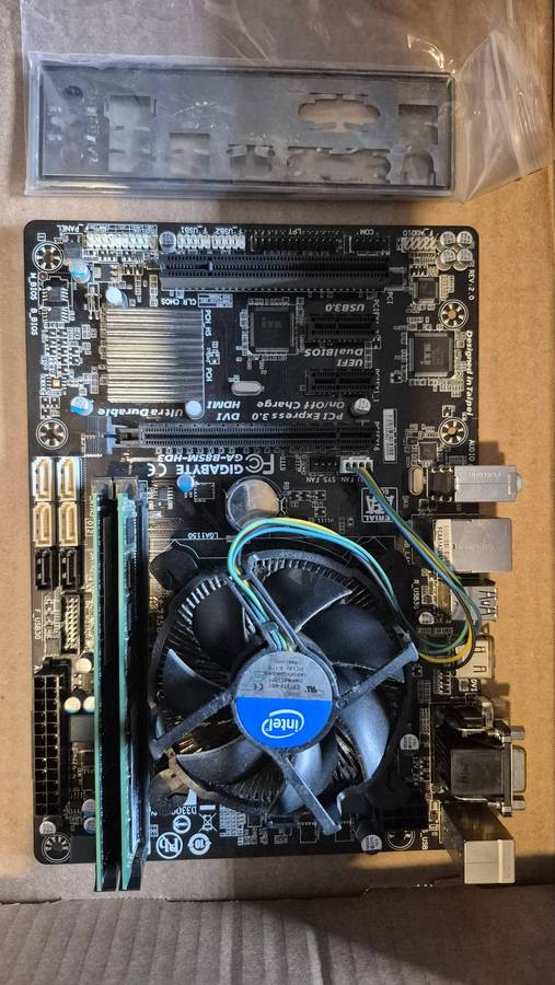 Motherboard, cpu and ram combo
