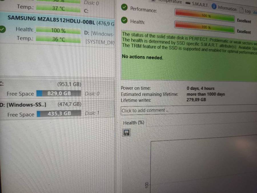 Samsung Gen4x4 512GB NVME [Like New]
