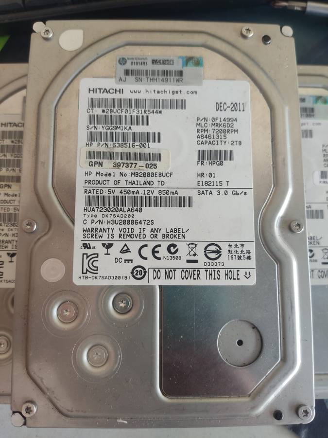 2TB SATA Hard Drive