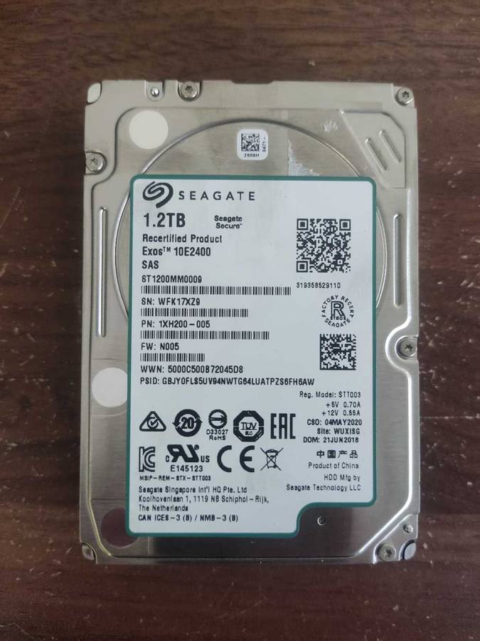 1.2TB SAS 2.5" Hard Drive - Seagate Recertified