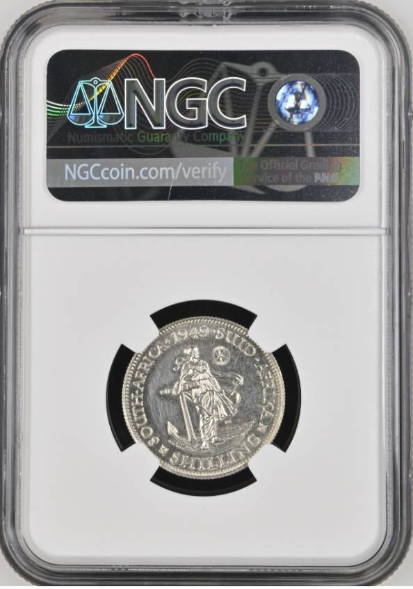 1949 SAU proof shilling, NGC PF63, only 800 minted - no business strikes