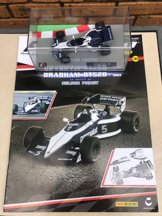 Brabham BT52B, 1983 (#5, Nelson Piquet) model + magazine