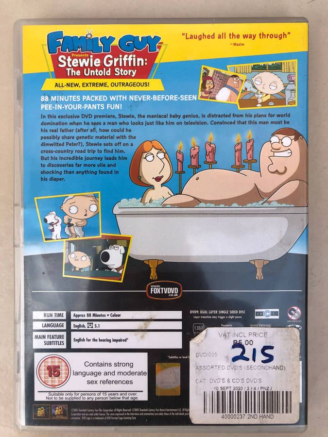 "Family Guy Presents... Stewie Grifin: The Untold Story" DVD