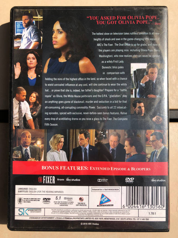 The Fixer (Scandal) (5th Season) DVD Bundle