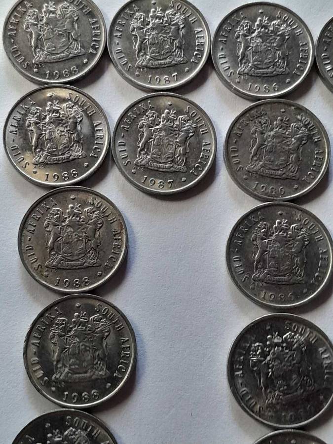 South African 5 cent coins - 29 Coins
