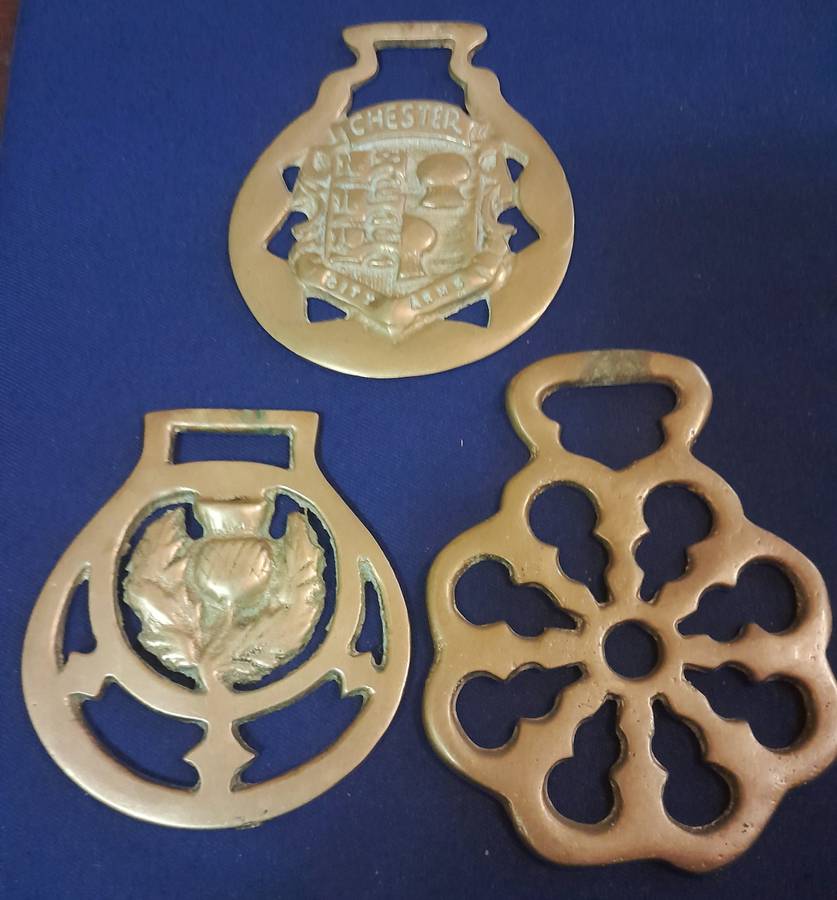 Vintage Single Horse Brasses - Set of Three