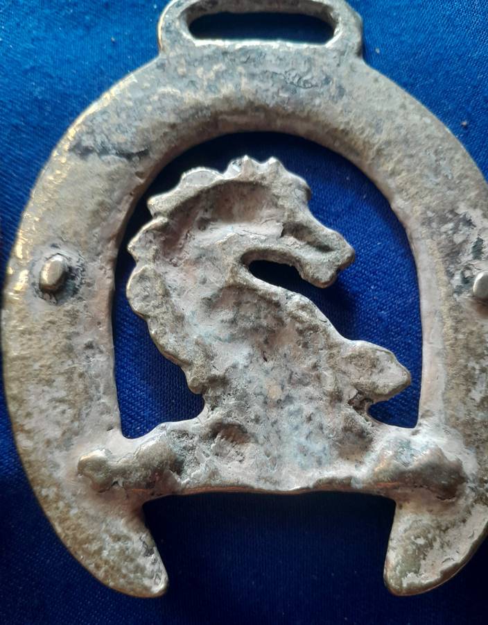 Vintage Single Horse Shoe Horse Brasses - Set of Two