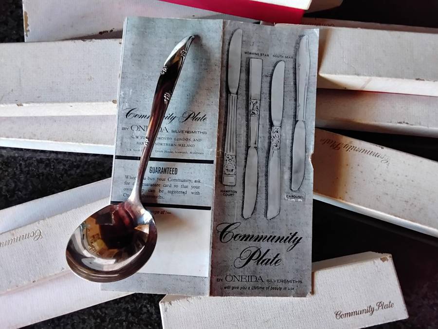 Community plate Cutlery Set Including 3 Piece Carving Set - 57 Pieces