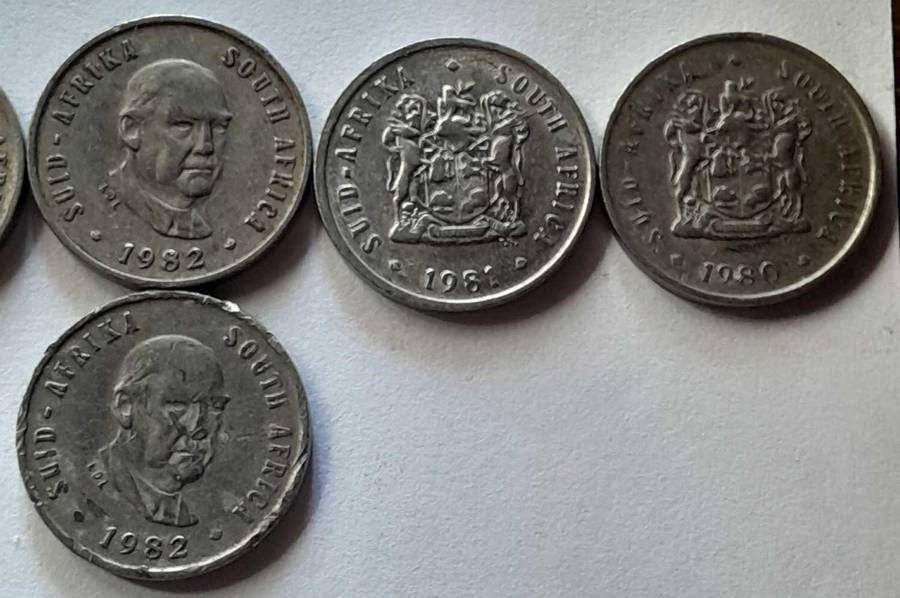 South African 5 cent coins - 29 Coins