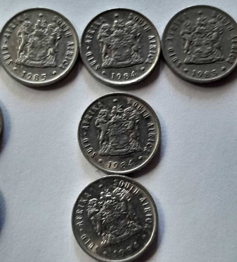 South African 5 cent coins - 29 Coins