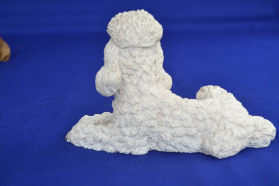 Vintage Hand Painted Resin Poodle - Made in Italy
