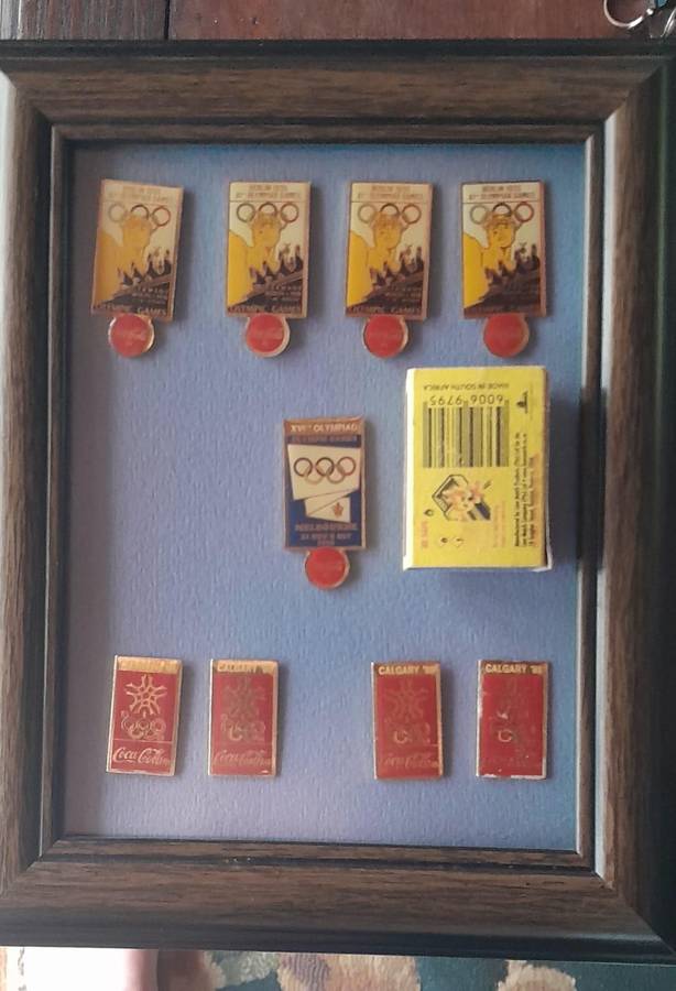 Coca-Cola Olympic Games Commemorative Lapel  Pins - Framed
