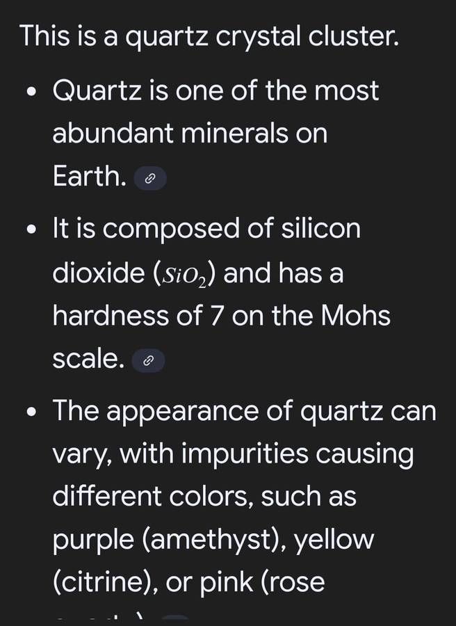 Quartz Cryatal Cluster  Specimen