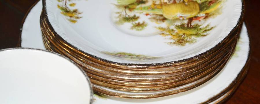 Vintage Alfred Meakin "The Hayride" Part Tea Set - 16 Pieces