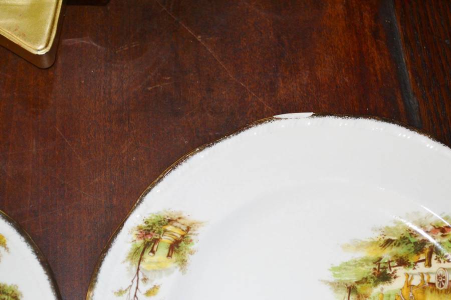 Vintage Alfred Meakin "The Hayride" Part Tea Set - 16 Pieces