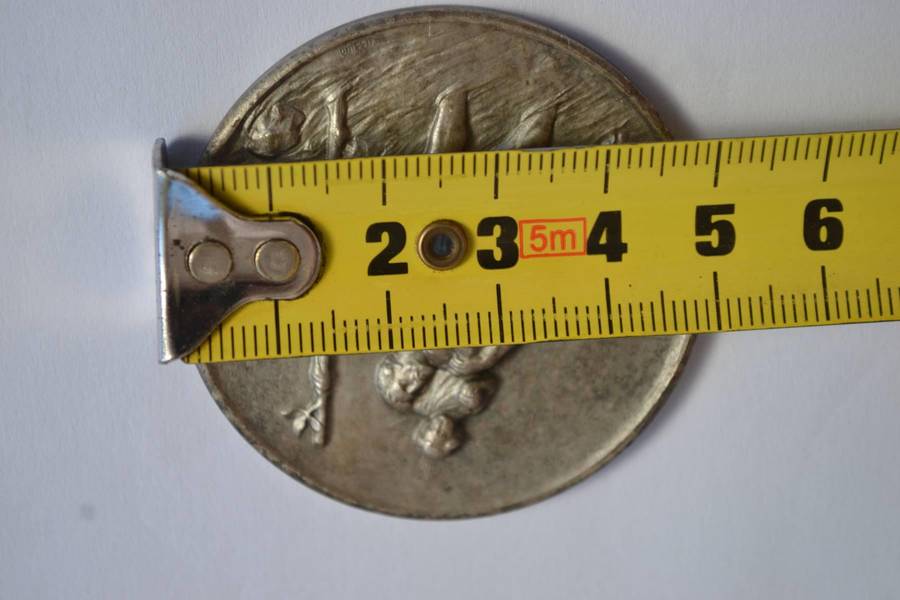 Saint Christopher Silver Tone Medallion