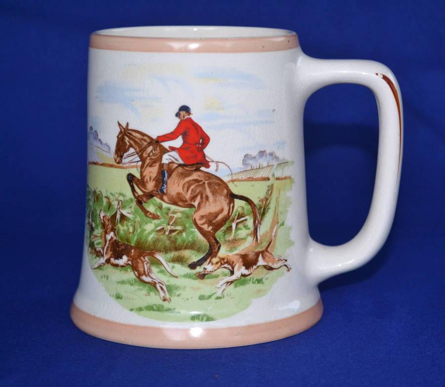 Vintage Ambassador Ware "English Hunting Scenes" Tankard /  Mug