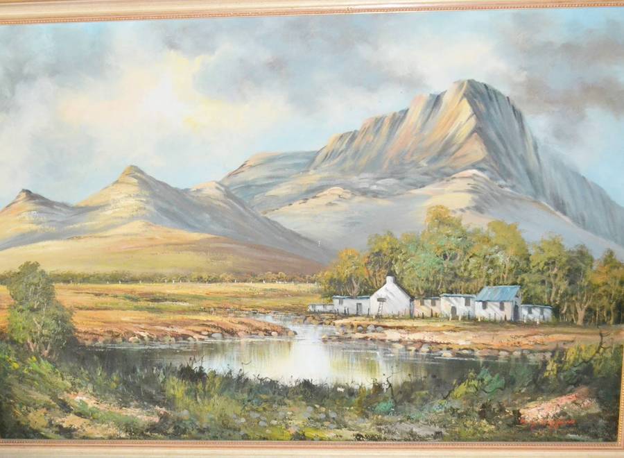 Doug Higgins Oil on Boatd Landscape