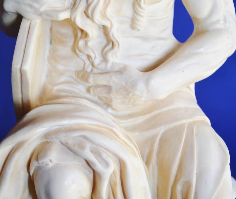 A Santimi Statue  - Horns of  Moses By Michelangelo - Vintage