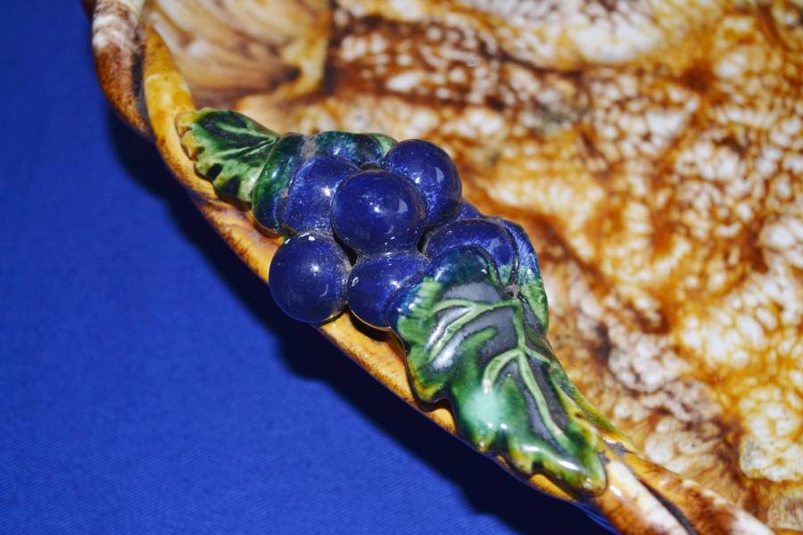 St Peters Grax - Austria  Vintage Majolica Centre Piece / Fruit Bowl