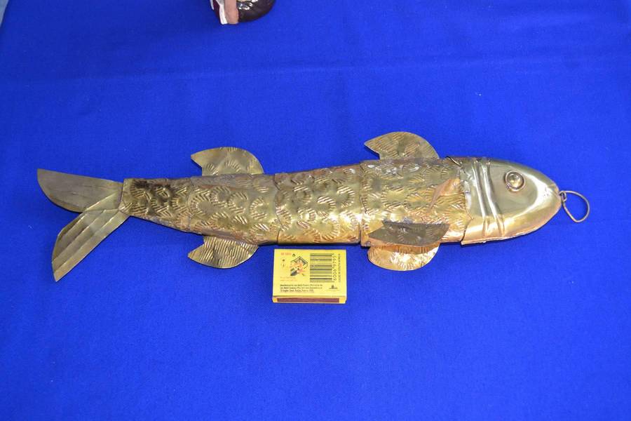Vintage Articulated Brass Fish Ornament
