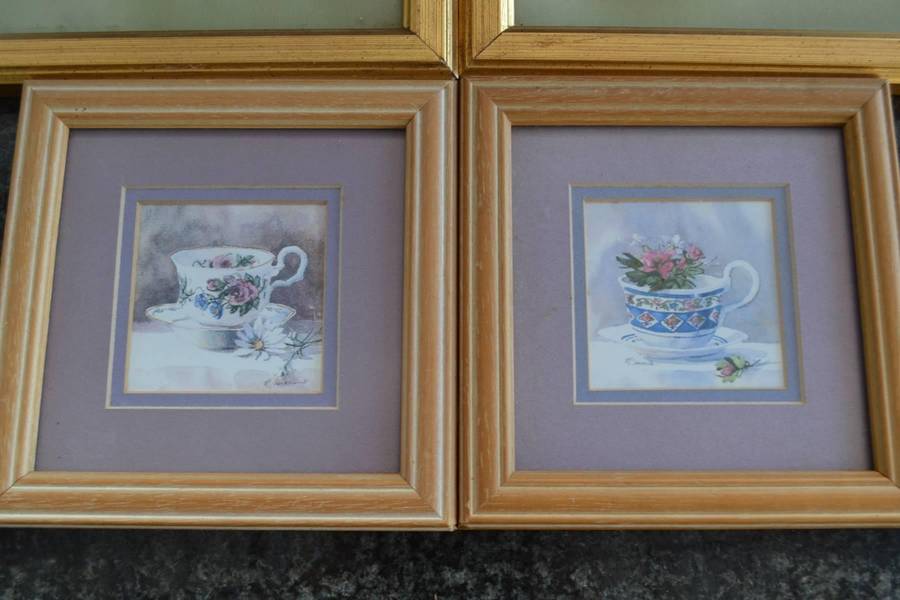 Floral Water Colours x 4 - Maureen  Dott and Marilyn  Simandle