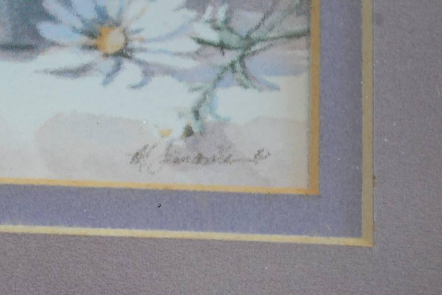 Floral Water Colours x 4 - Maureen  Dott and Marilyn  Simandle