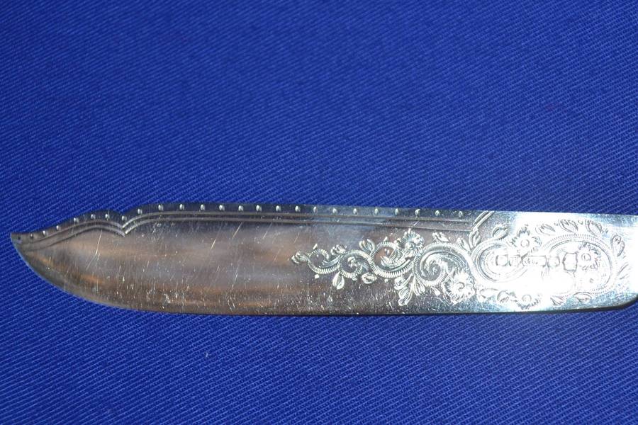 Martin Hall & co Vintage Engraved  Silver plated Fish Knife and Fork set in presentation Box