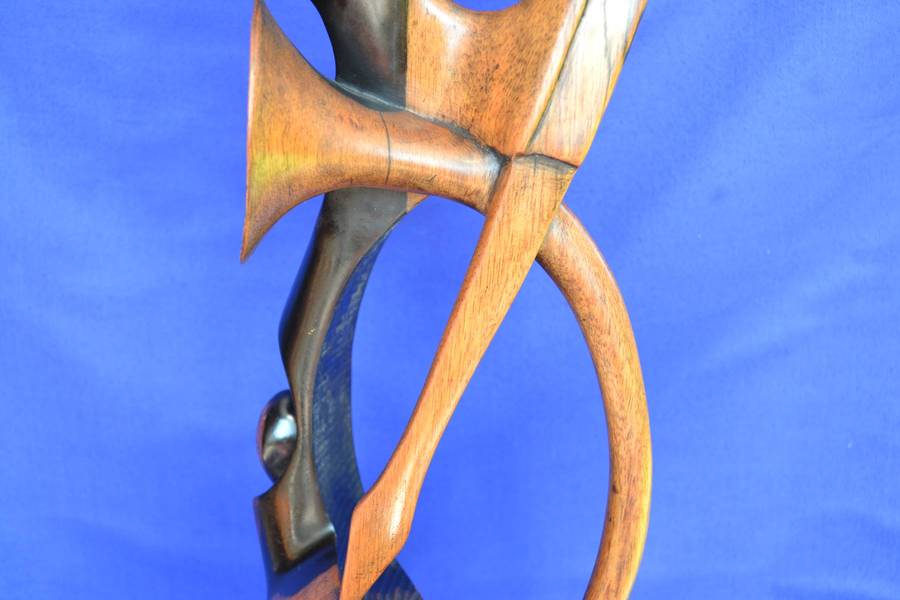 Ethnic Abstract Wooden Sculpture