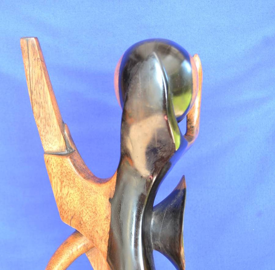 Ethnic Abstract Wooden Sculpture