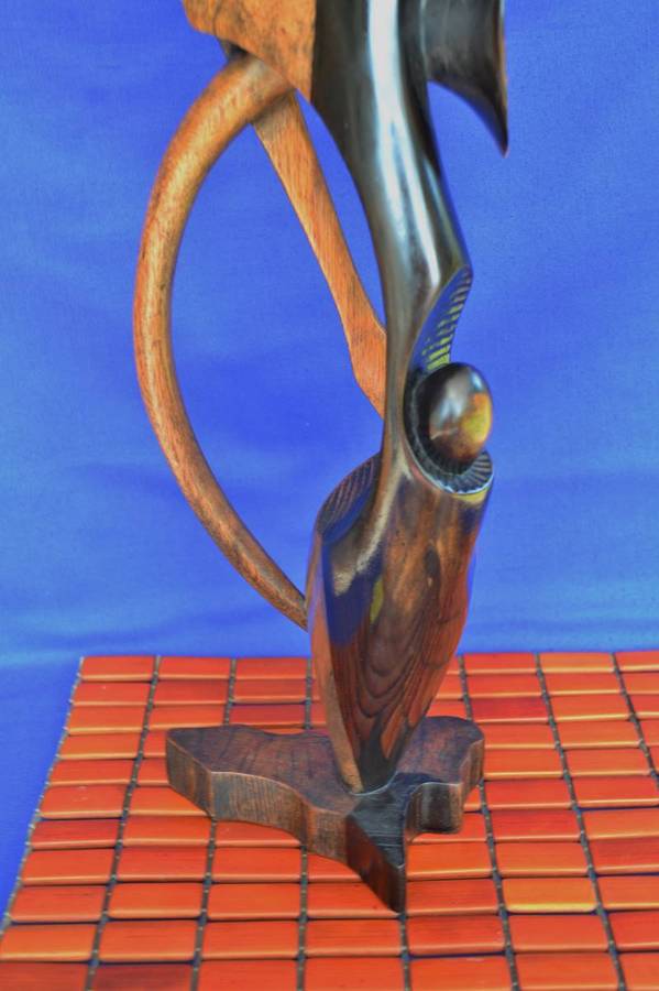 Ethnic Abstract Wooden Sculpture
