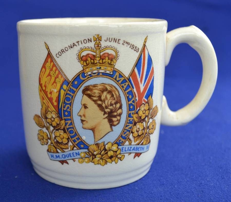 Royal Tudor ware Commemorative Mug - Coronation of Queen Elizabeth II 1953
