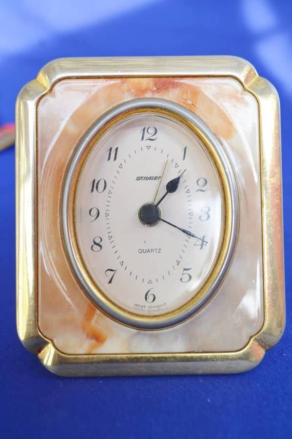 Gruen Quartz Octagon Table Alarm Clock - Vintage - West Germany