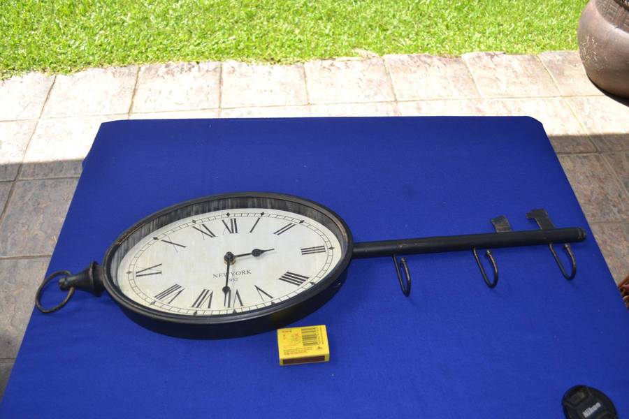 Vintage New York Key Shaped Metal Wall Clock