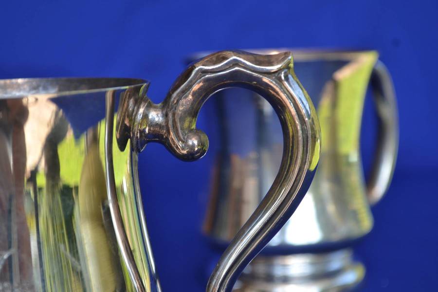 Silver Plate Tankards x 3