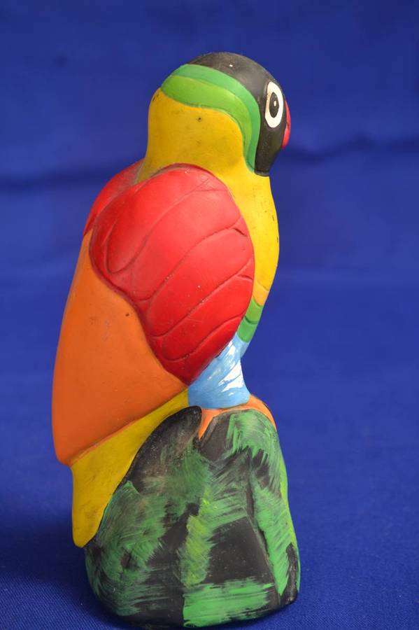 Vintage Hand Painted Ceramic Parrot
