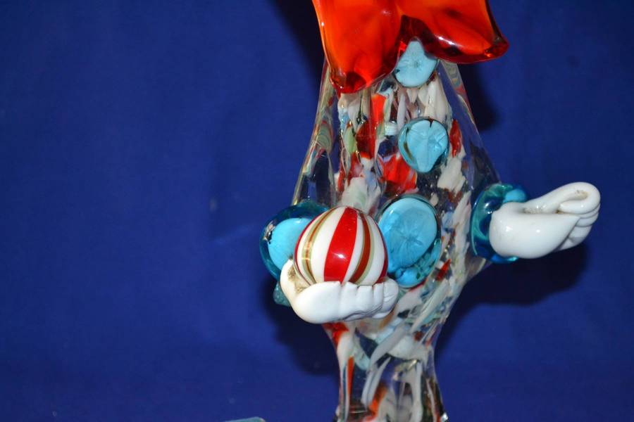 Vintage Murano Blown Venetian Glass Clown
