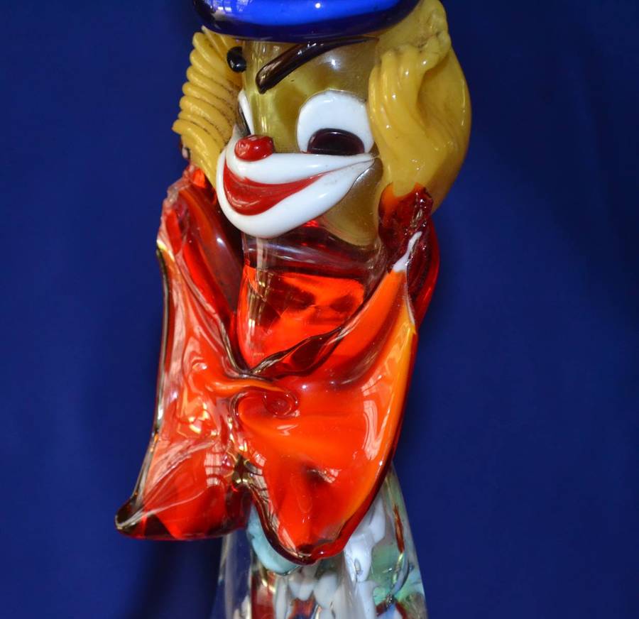 Vintage Murano Blown Venetian Glass Clown