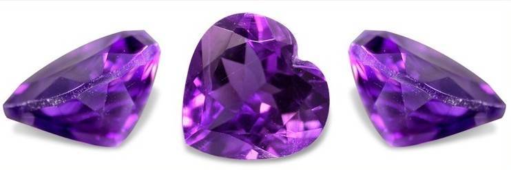 Amethyst - Deep Violet Purple Heart Facet - 0,56cts