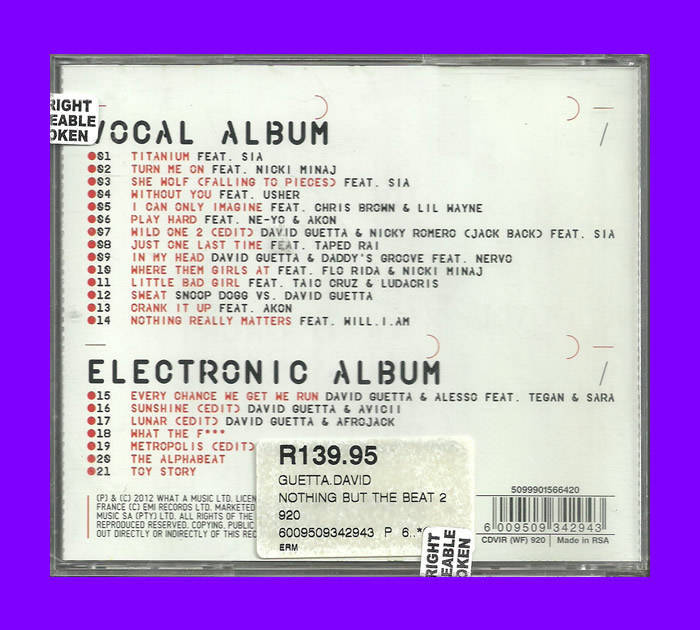 Music CD - David Guetta - Nothing But The Beat 2.0