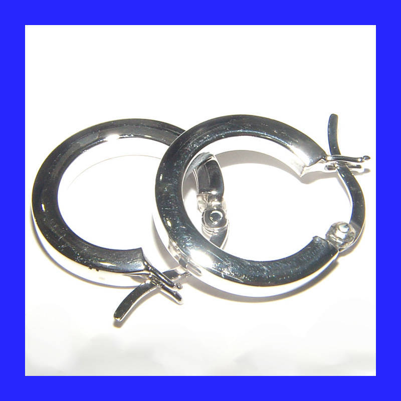 Gorgeous Hoop Earrings in Solid Sterling Silver