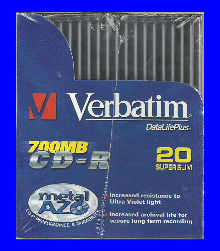 Verbatim CD-R 700mb Box of 20 Super Slim Discs