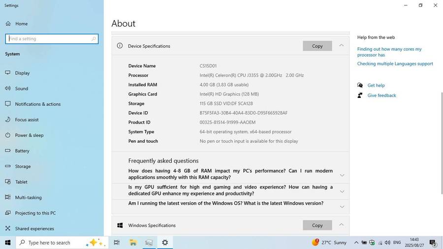 Dixon Laptop / Celeron / 4GB RAM / 120GB SSD / 15.6: LED / Win 10