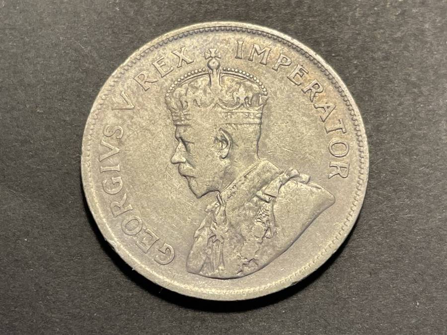 Scarce 1925 S.A. Union silver 2 ½ shillings coin